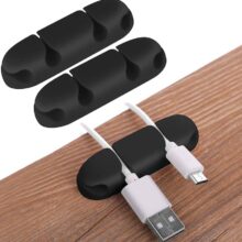 نگهدارنده و نظم‌دهنده کابل Cable Clips بسته 7 عددی با چسب سیلیکونی قوی.